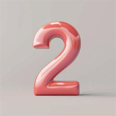 Premium Photo | Numerical Number Two in Creative Digital Art Style
