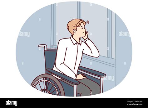 Handicapped man in clinic Stock Vector Images - Alamy