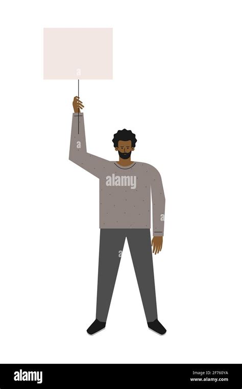 Man holding placard Stock Vector Images - Alamy
