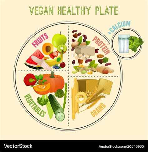 Healthy eating plate Royalty Free Vector Image