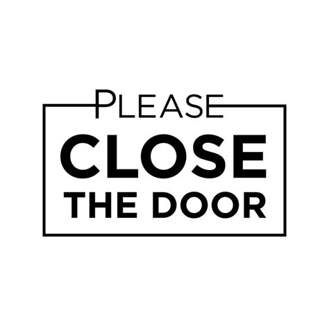 Please close the door on a white background vector 16313532 Vector Art ...