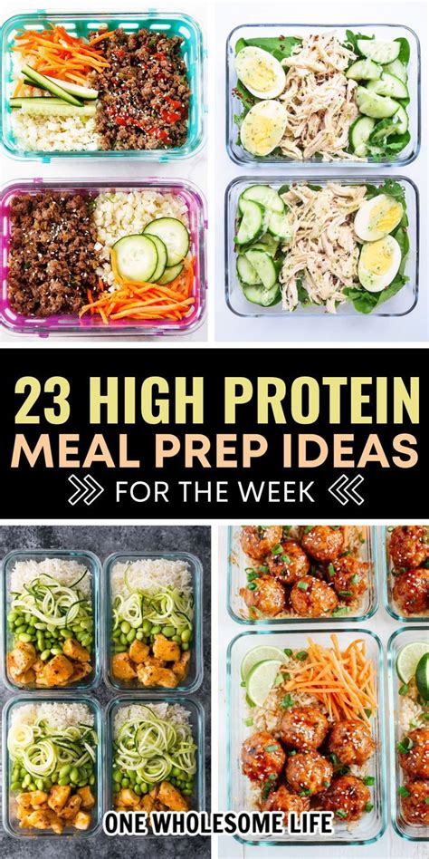 High Protein Meal Prep | Recipe | Healthy high protein meals, High protein recipes, High protein ...