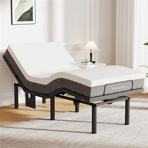 Amazon.com: Marsail MS01 Twin XL Adjustable Bed Frame + 10-inch Gel ...