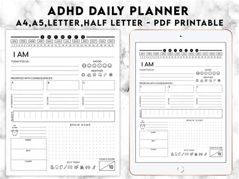 Adhd Printable Planner