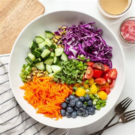 Easy Rainbow Salad | healthy, gluten free, vegan