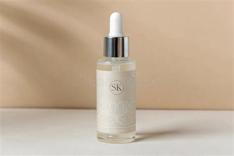 Hyaluronic Acid Serum Bottle Simple Elegant Design Stock Illustration - Illustration of cosmetic ...