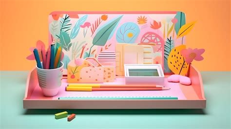 Premium AI Image | A neatly organized desk with essential tools for ...