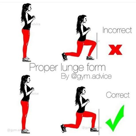 Proper lunge form | Exercise form, Lunges with weights, Fitness motivation