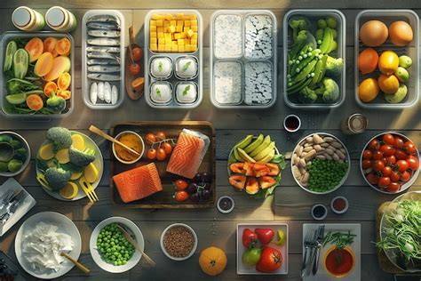 Healthy Meal Prep with Nutritious Ingredients | Premium AI-generated image
