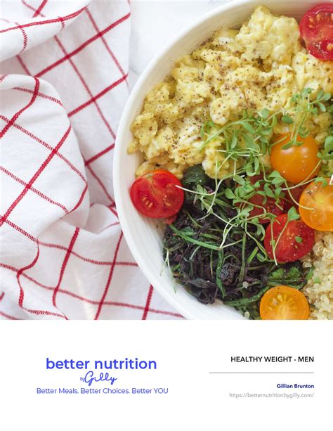 Healthy Weight Meal Plan for Men - Better Nutrition by Gilly