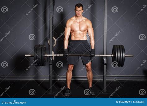 Weight Lifting Fitness Training Man Stock Image - Image of flip ...