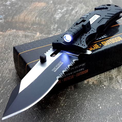 Pocket Knife With LED Flashlight - CoolStuffToBuyInc.com