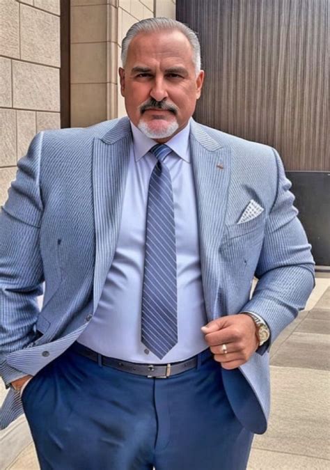 Men Fashion Photo, Big Men Fashion, Muscles, Big Jeans, Men Dress Up, Chubby Men, Handsome Older ...