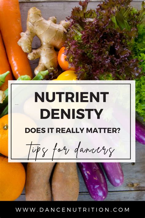 Nutrient Density for Dancers - Dance Nutrition