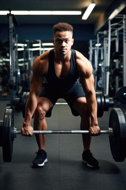 Premium Photo | Shot of a young man lifting weights in the gym