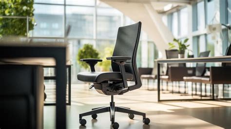 Premium AI Image | An ergonomic home office chair paired with an ...
