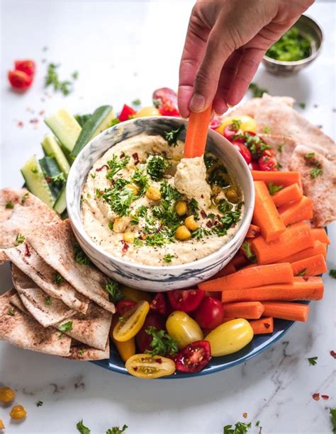 Easy Classic Hummus With Fresh Vegetables - The Beet