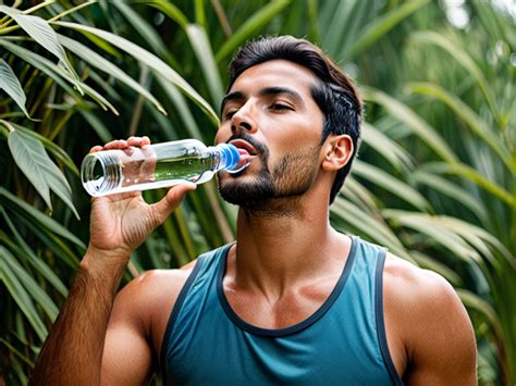 a person drinking water
