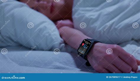 Wearable Sleep Tracking Heart Rate Monitor Smartwatch Stock Image ...