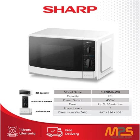 Jual Microwave Sharp R 220MA WH - 20 Liter - Garansi Resmi Sharp ...