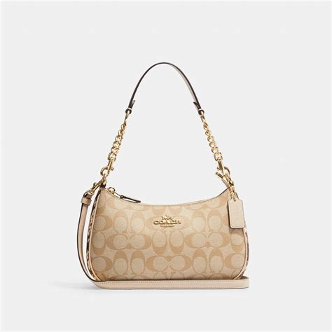 COACH Teri Shoulder Bag in Natural | Lyst