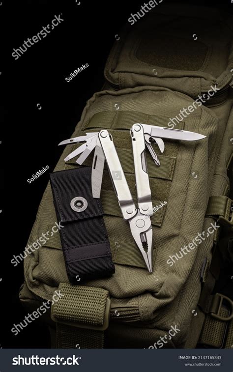 Modern Multitool Many Tools Portable Multitasking Stock Photo ...