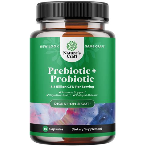 Prebiotics and Probiotics Gut Health Supplement - Nature's Craft 60ct ...
