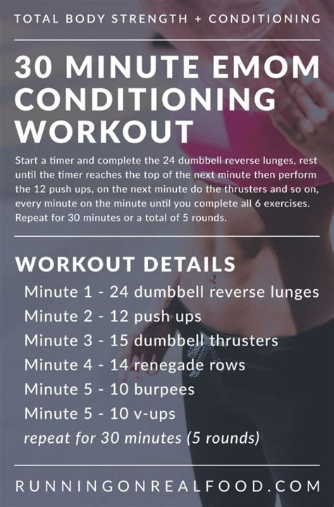 30 Minute EMOM Conditioning Workout - Running on Real Food