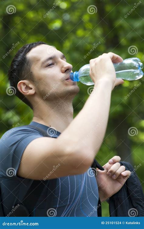 Man drinking water stock photo. Image of fitness, strong - 25101524