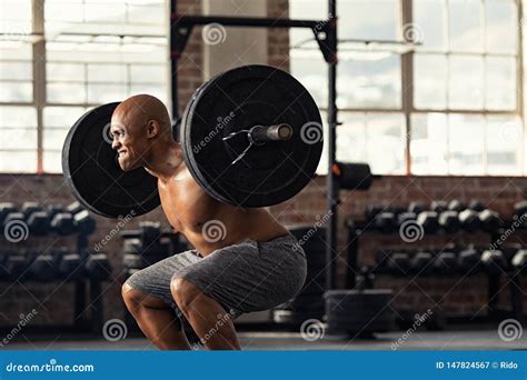 Mature Strong Man Lifting Weights at Crossfit Stock Image - Image of ...