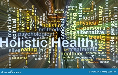 Holistic Health Background Concept Glowing Stock Illustration ...