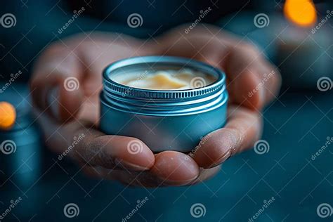 Fingers Applying a Soothing Aftershave Balm Stock Image - Image of ...
