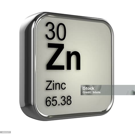 3d Zinc Element Stock Photo - Download Image Now - Zinc, Periodic Table, Atom - iStock