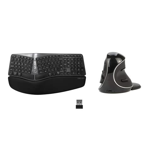 Amazon.com: DeLUX Wireless Ergonomic Keyboard Mouse Combo, Split Ergo ...