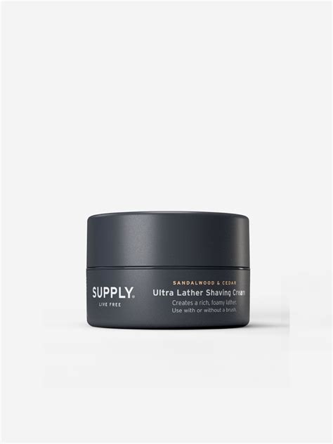 SUPPLY Ultra Lather Shaving Cream - 100% Natural, Premium Ingredients ...