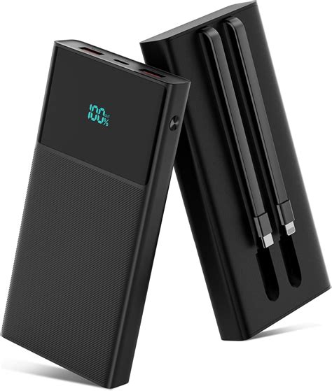 Conqto 13000mAh 20W Portable Power Bank w/ Built-In USB-C/Lightning ...