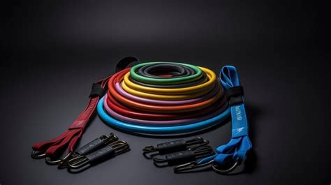Premium Photo | A photo of a set of resistance bands for stretching