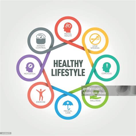 Healthy Lifestyle Infographic With 8 Steps Parts Options High-Res ...