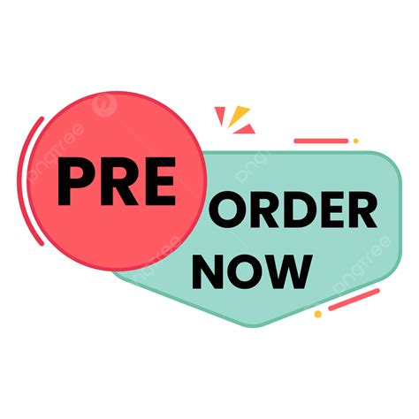 Gambar Label Pra Pemesanan Untuk Spanduk Web, Pesan Transparan Sekarang ...