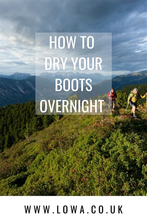 Best methods to dry wet hiking boots overnight on trail?