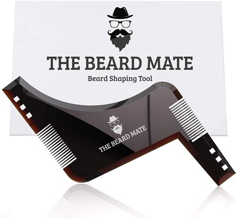Beard Shaping Tool Template. Beard Shaper Tool Plus Comb for line up ...