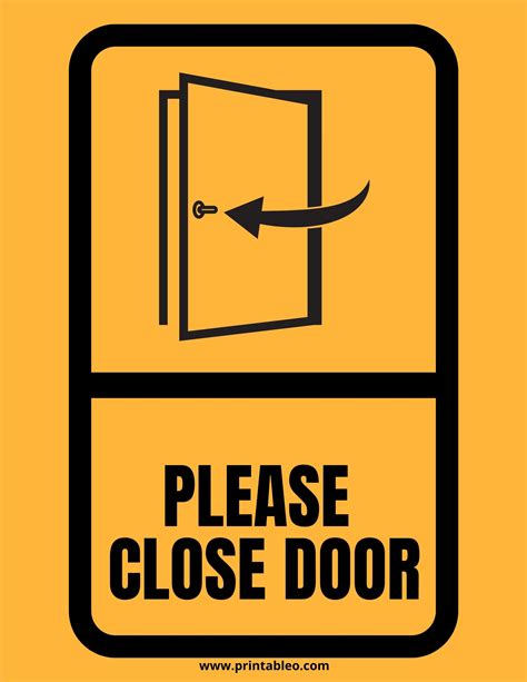 50+ Printable Please Close Door Sign - Printableo.Com