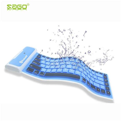 Portable Waterproof Keyboard Foldable Wireless Bluetooth Silicone Mini ...