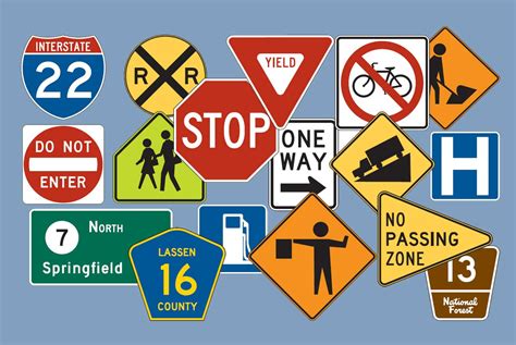 Shapes and Colors of Traffic Signs - Free DMV Test