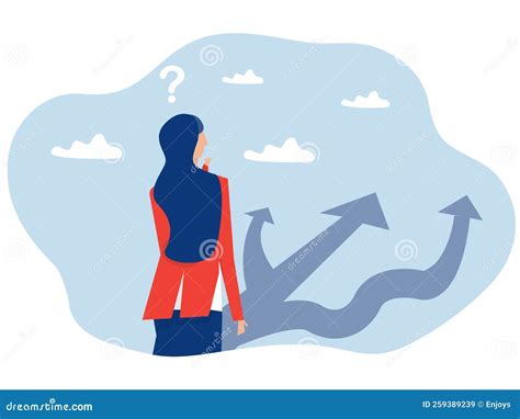 Business Woman Making Decision Where To Go Next,direction,choosing ...