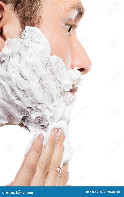 Man preparing to shave stock image. Image of everyday - 66859169