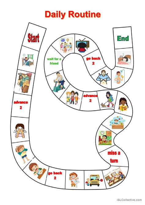 Telling Time Board Game Daily Routine Activities For - vrogue.co