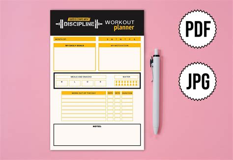 Workout Planner Template Graphic by TiveCreate · Creative Fabrica