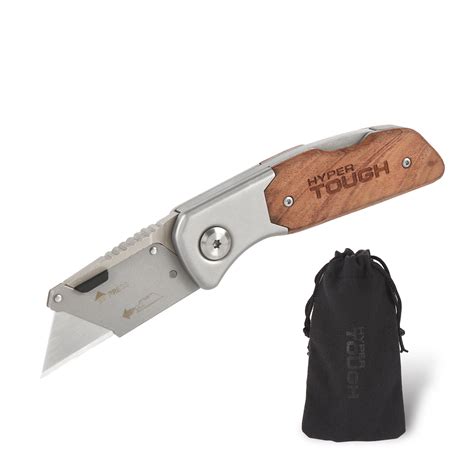 Hyper Tough Folding Lock Back Utility Knife with Wood Handle, Model 42869 - Walmart.com