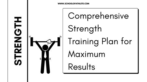 Comprehensive Strength Training Plan for Maximum Results - School of ...